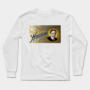 Harry Houdini - Vintage Advertisement Portrait Long Sleeve T-Shirt